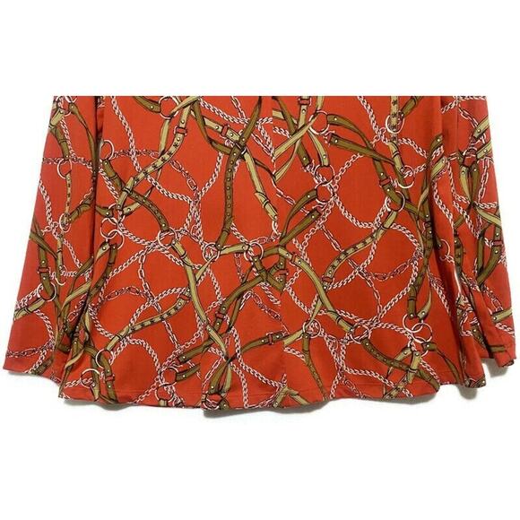 Skye's The Limit Top Women's Medium Pullover Orange Horse and Bridle Motif - Picture 6 of 8